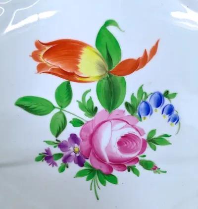 Herend Floral & Vine Serving Plate - Vermilion Designs - Green