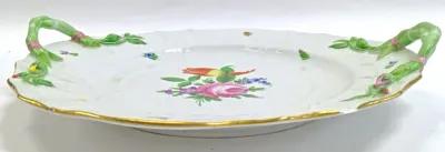 Herend Floral & Vine Serving Plate - Vermilion Designs - Green