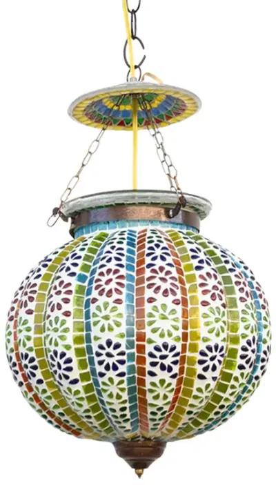 Brightly Colorful Mosaic Hanging Lamp - de-cor - Multi