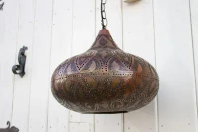 Diae Moorish Sphere Pendant Lantern - de-cor - Brown