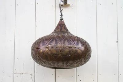 Diae Moorish Sphere Pendant Lantern - de-cor - Brown