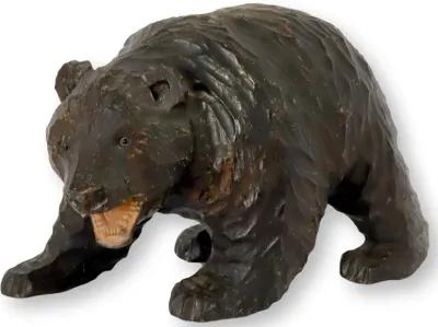 Japanese Hand-Carved Bear - Rose Victoria - Brown