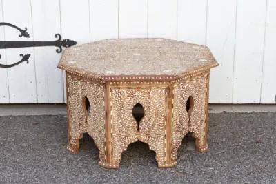 Inlaid Mandawa Octagonal Coffee Table - de-cor - Handcrafted - Brown