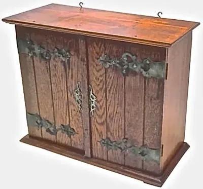 Antique Wall Cabinet - Vermilion Designs - Handcrafted - Brown