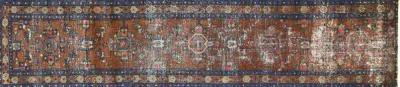 1920s Persian Heriz Runner - 2' x 9' - Nalbandian - Blue