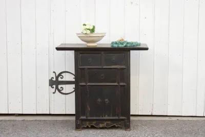 Antique Chinese Qing Style Money Dresser - de-cor - Black