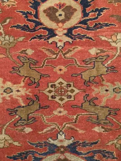 Antique Persian Sultanabad Rug 8'5X11'10 - Orange - Orange