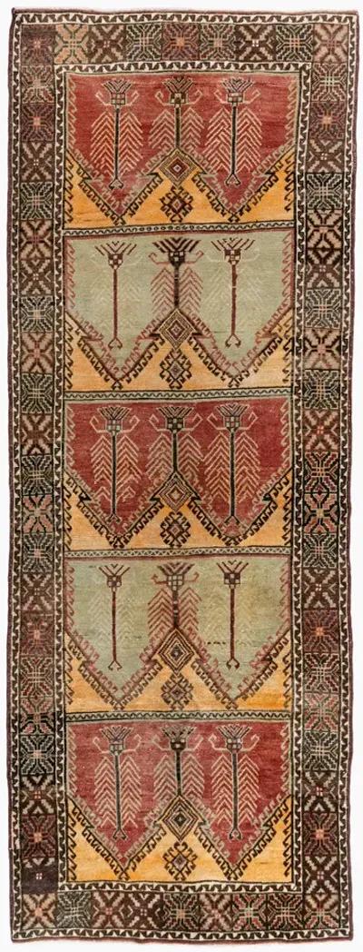 Turkish Oushak Rug 4'9 X 12'8 - Orange - Orange