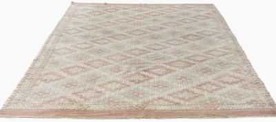 Turkish Jajim Flatweave Rug 5'1 X 8'11 - Pink - Pink