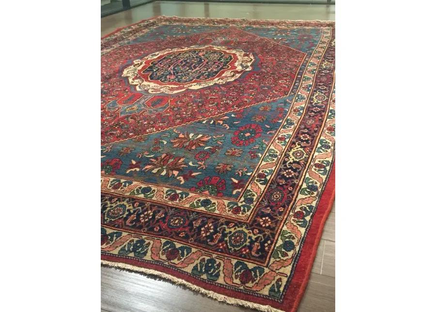 Antique Persian Bidjar Rug 7'9 X 12'2 - Red - Red