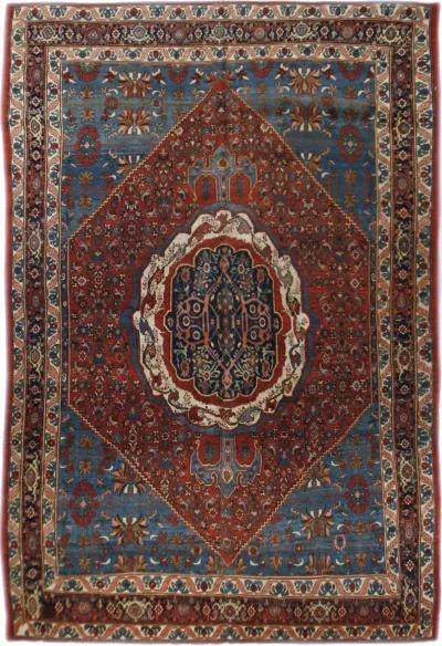 Antique Persian Bidjar Rug 7'9 X 12'2 - Red - Red