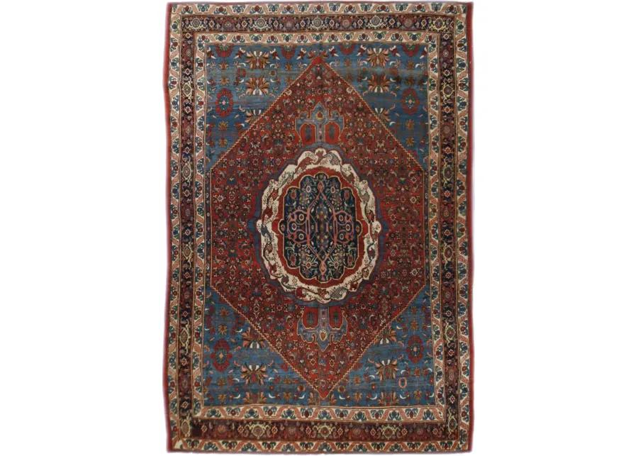 Antique Persian Bidjar Rug 7'9 X 12'2 - Red - Red