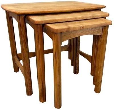 1960s Maple Wood Nesting Tables - 2-b-Modern - Brown