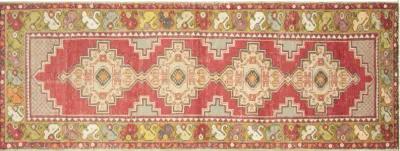 1960s Turkish Oushak Runner - 2'11"x9'7" - Nalbandian - Red