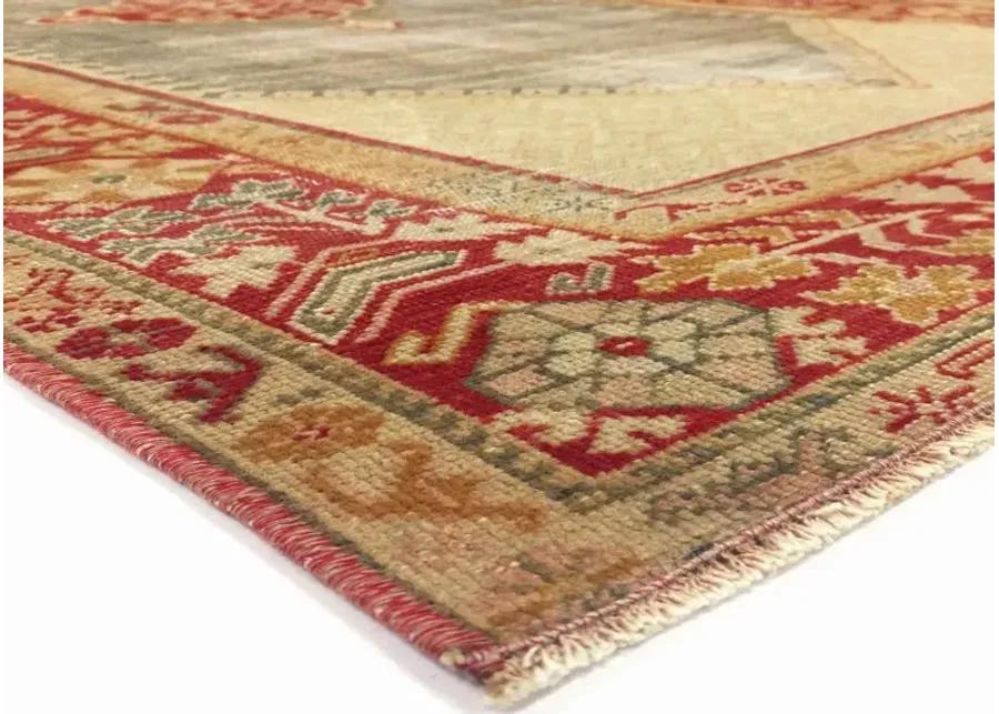 1960s Turkish Oushak Rug - 3'7"x6'2" - Nalbandian - Red - Red