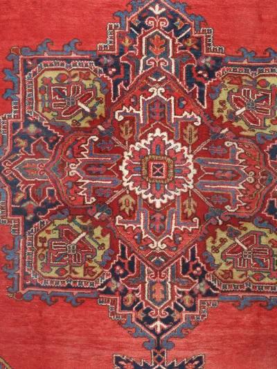 Terracotta Persian Heriz Rug 6'11 X 10'4 - Red - Red