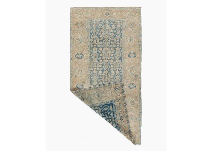 Persian Bidjar Area Rug 4' X 7'6 - Blue - Blue