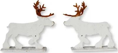 Salvaged Metal Reindeer Figures - Pr - New England Mercantile