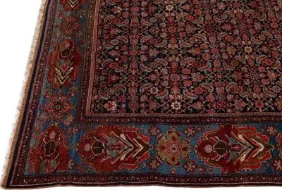 Antique Persian Bidjar Rug 9' x 13'8" - Apadana - Red - Red