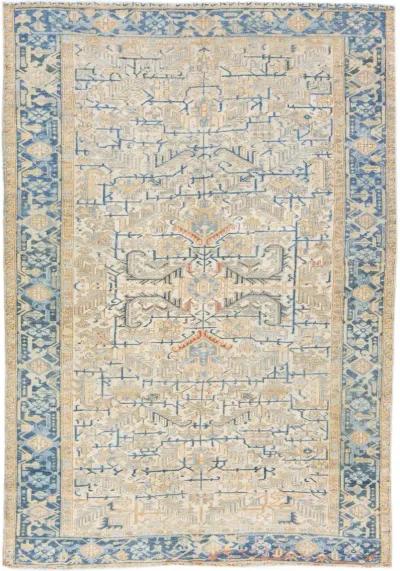 Antique Persian Heriz Rug - Apadana - Blue - Blue