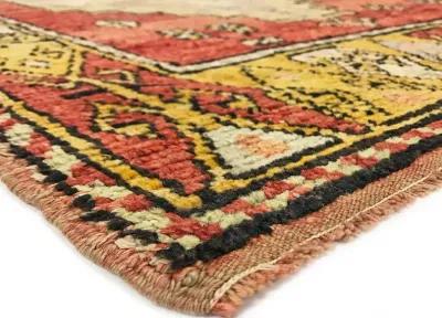 1960s Turkish Oushak Runner - 3'7"x10'1" - Nalbandian - Orange