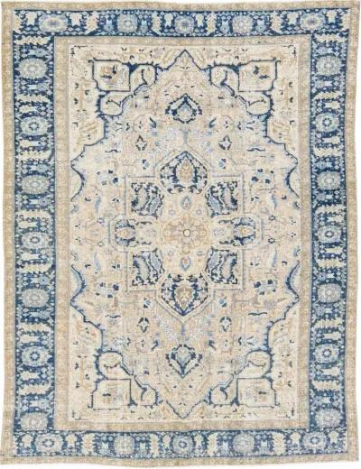 Antique Persian Heriz Rug - Apadana - Blue - Blue