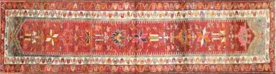 1960s Turkish Oushak Runner - 3'x11'1" - Nalbandian - Red