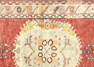 1960s Turkish Oushak Runner - 3'2"x11'6" - Nalbandian - Red