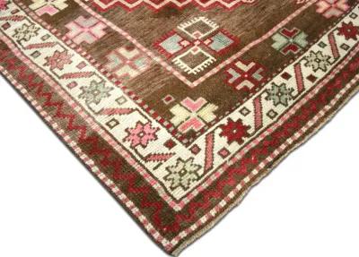 1960s Turkish Oushak Rug - 4'8"x9'5" - Nalbandian - Red - Red