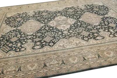 Antique Persian Tabriz Rug - Apadana - Gray - Gray