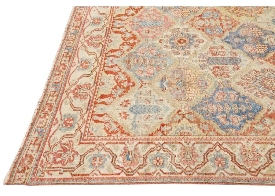 Antique Persian Sultanabad Rug - Apadana - Beige - Beige