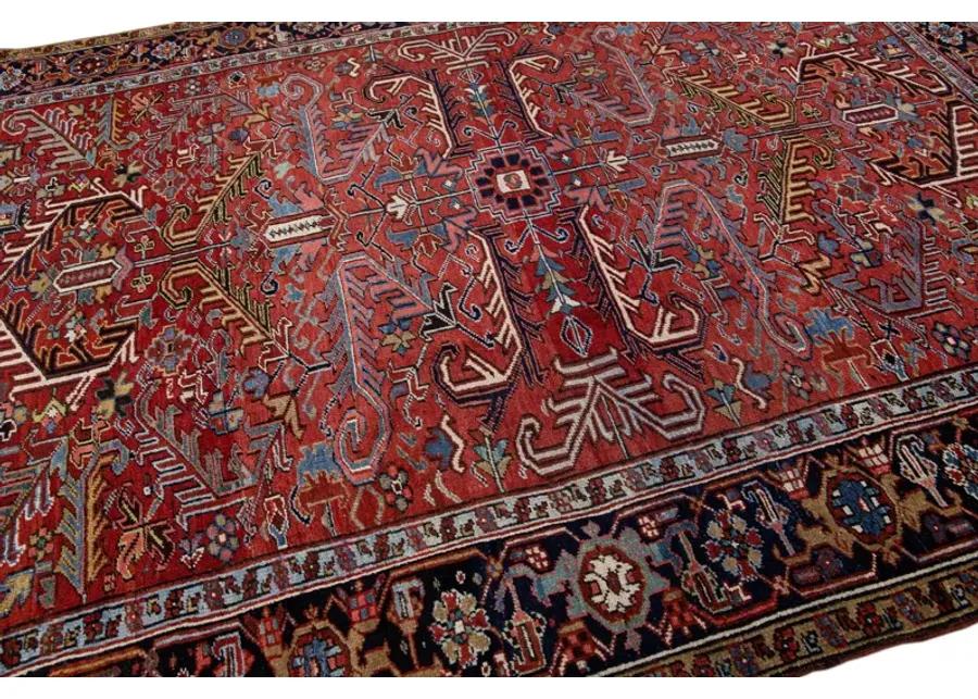 Antique Persian Heriz Rug - Apadana - Red - Red