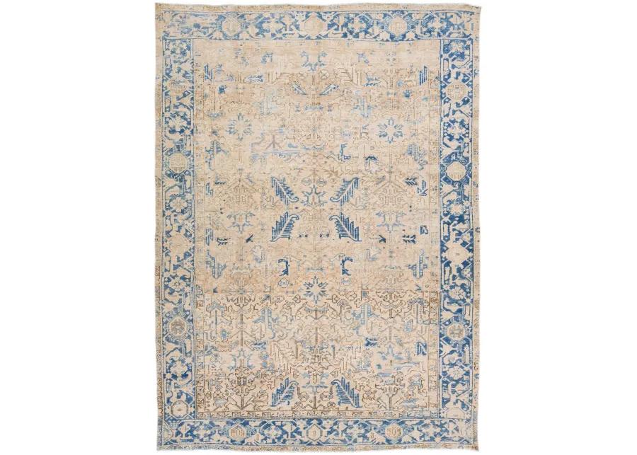 Antique Persian Heriz Rug - Apadana - Beige - Beige