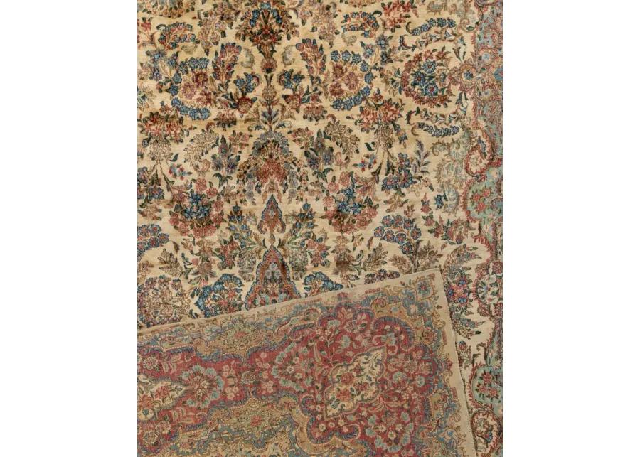 Antique Persian Kerman Rug 11'8 X 19'2 - Beige - Beige