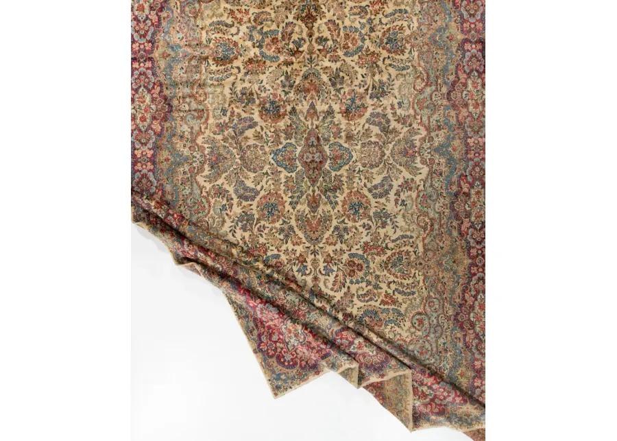 Antique Persian Kerman Rug 11'8 X 19'2 - Beige - Beige