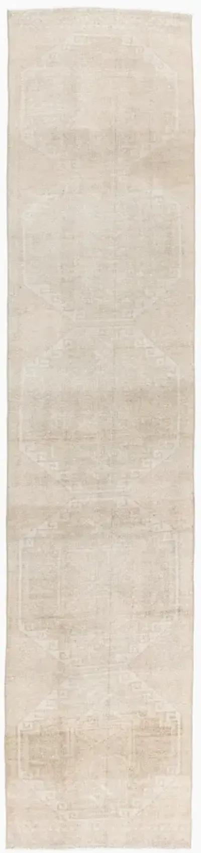 Turkish Oushak Runner 2'9 X 12'5 - white