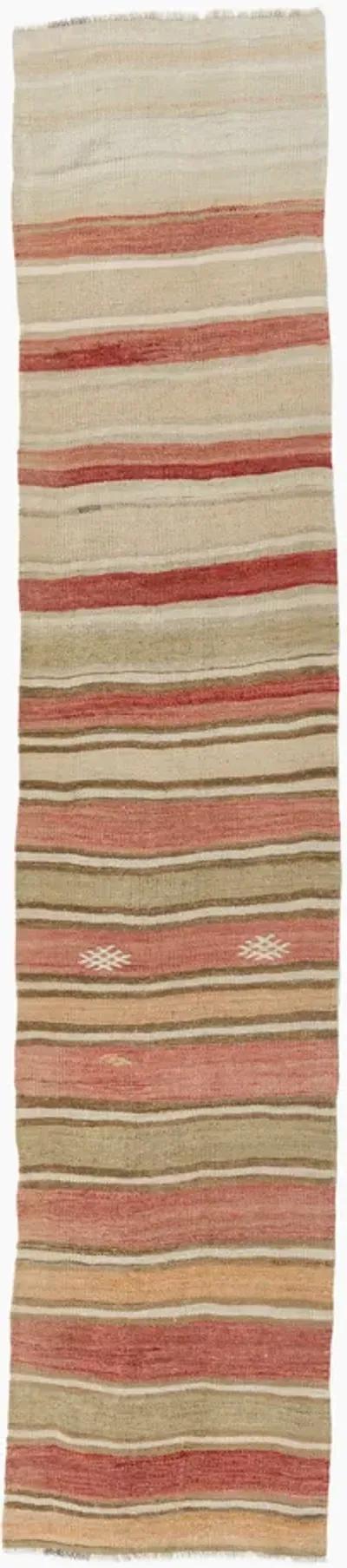 Turkish Kilim Runner 2'4 X 11'5 - Beige