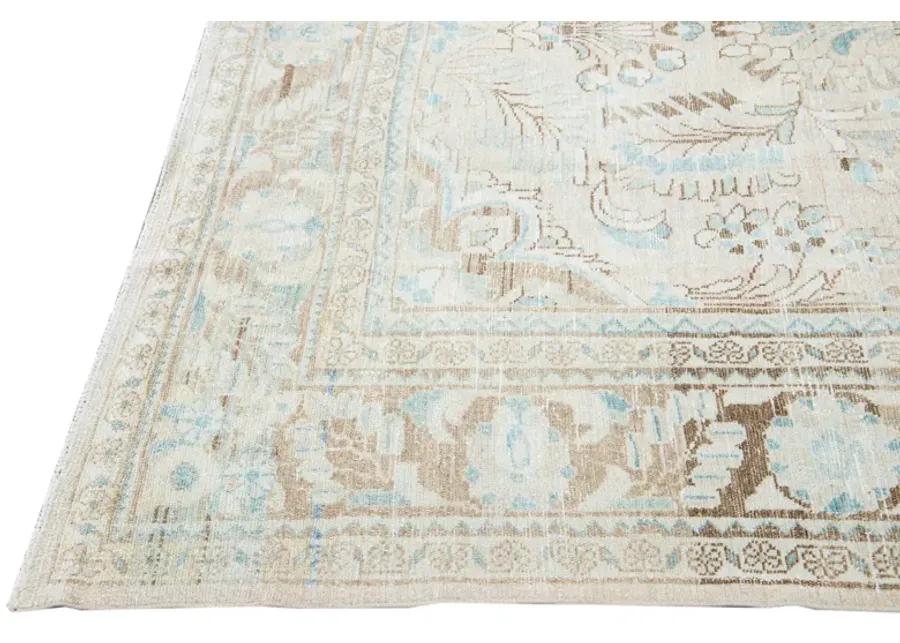 Antique Persian Mahal Rug - Apadana - Beige - Beige