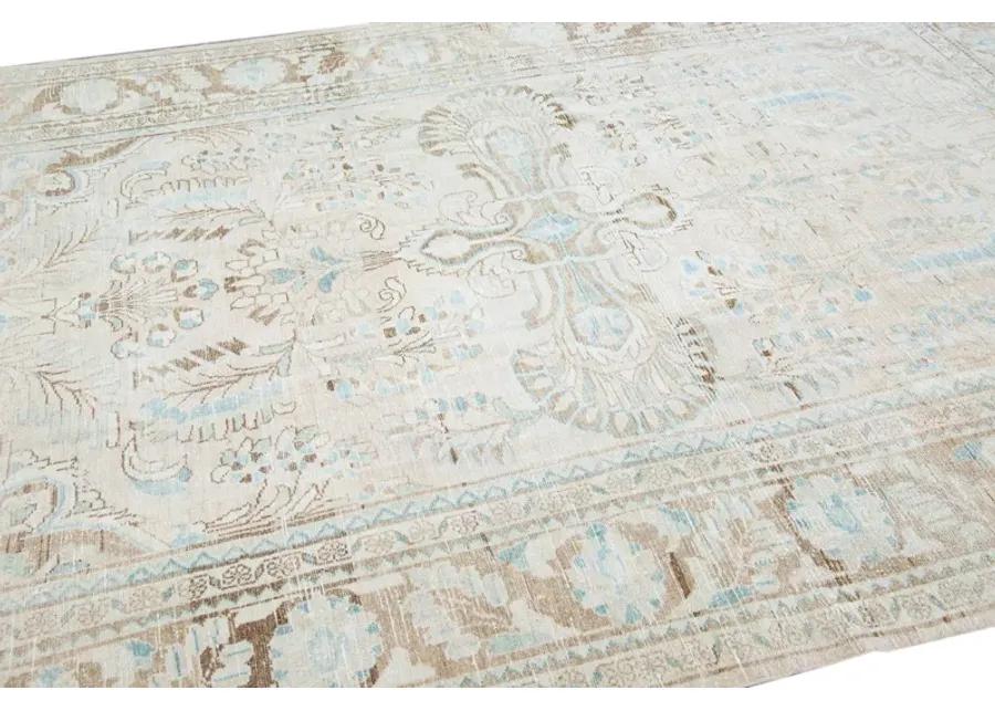 Antique Persian Mahal Rug - Apadana - Beige - Beige