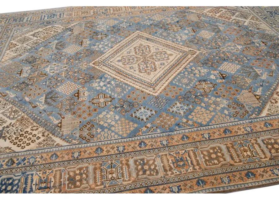 Antique Persian Tabriz Rug - Apadana - Blue - Blue