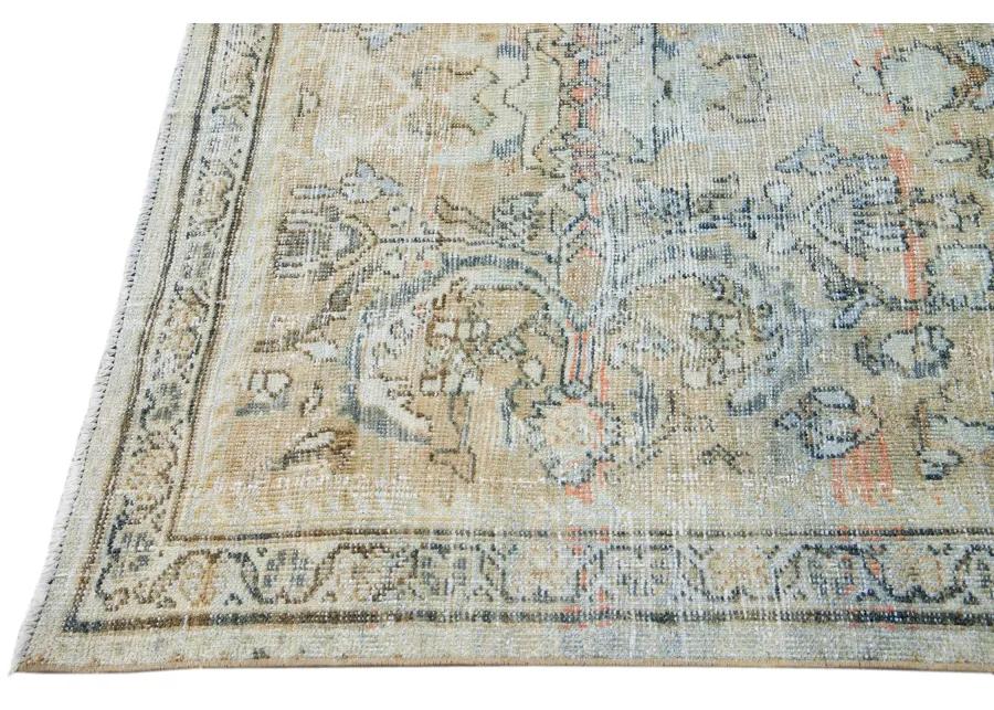 Antique Persian Mahal Rug - Apadana - Beige - Beige