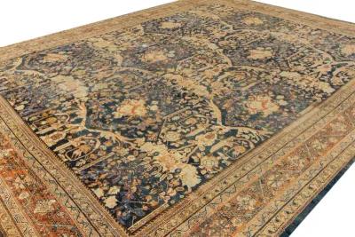 Antique Persian Mahal Rug - Apadana - Beige - Beige