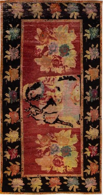 Antique Persian Karabagh Rug - Apadana - Red - Red