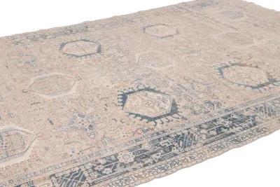 Antique Persian Heriz Rug - Apadana - Blue - Blue