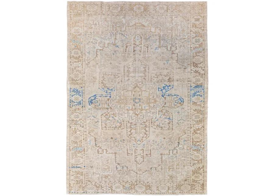 Antique Persian Heriz Rug - Apadana - Beige - Beige