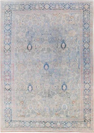 Antique Persian Mahal Rug 9'1" x 12' 5" - Apadana - Blue - Blue