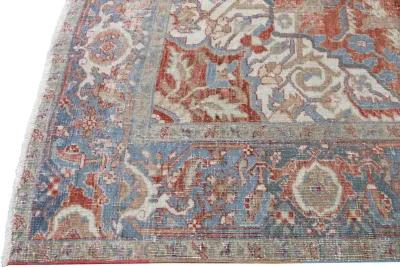 Antique Persian Heriz Rug - Apadana - Red - Red