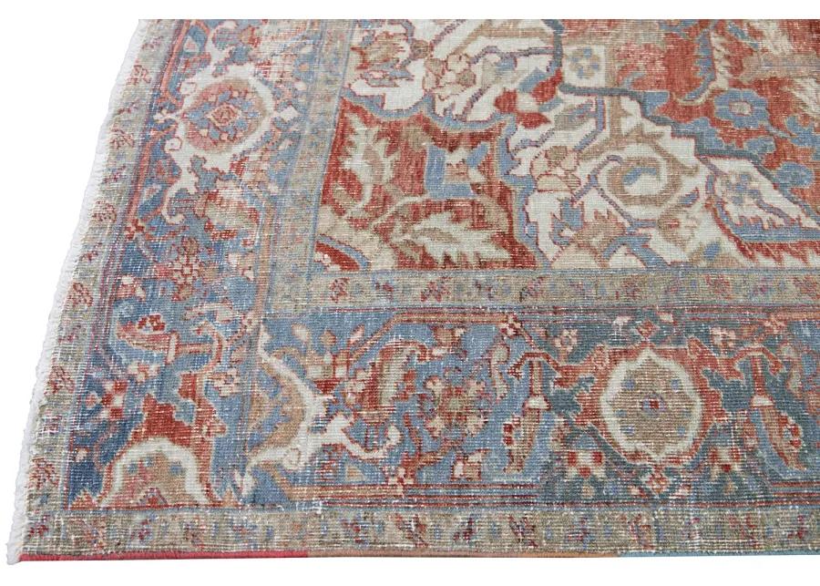 Antique Persian Heriz Rug - Apadana - Red - Red