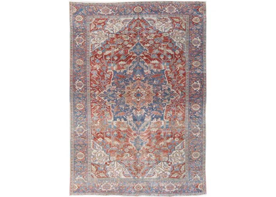 Antique Persian Heriz Rug - Apadana - Red - Red