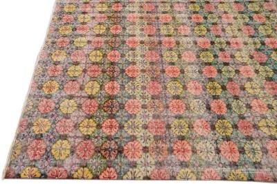 Vintage Turkish Deco Rug - 6' 9" x 9' 4" - Apadana - Pink - Pink